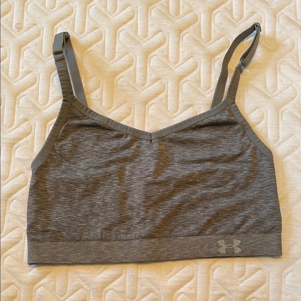 Under Armour Women's Heathered Gray Sports Bra
